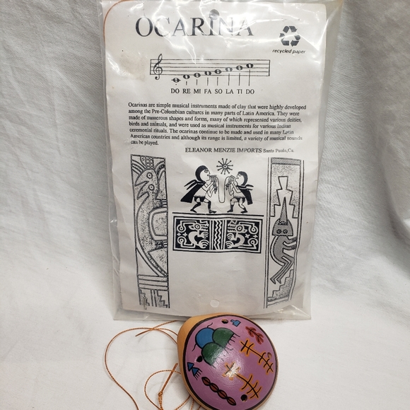 Two Pre-Columbian Orcarina Clay Flutes Latin America - Picture 2 of 3